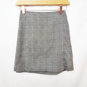 BRANDY MELVILLE Gray Plaid Cara Mini Skirt EUC